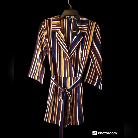 NWT Forever 21 Jumpsuit/Romper stripes Small - Picture 5 of 15